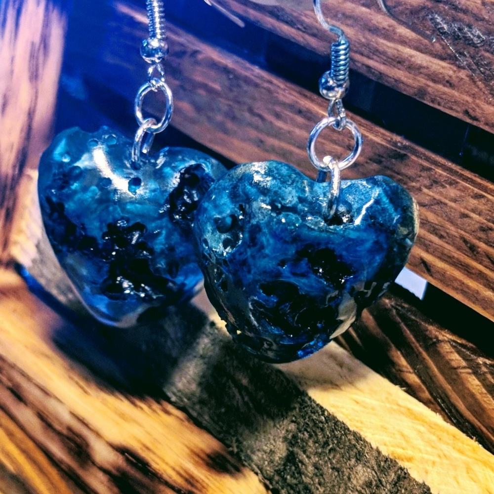 Broken heart earrings